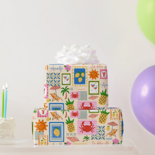 Papier Cadeau Côte amalfitaine Eté Motif Méditerranéen