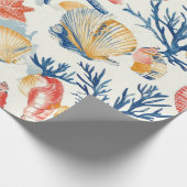 Papier Cadeau Côtière rustique - Coquillages, Starfish, Reef (10 (Coin)