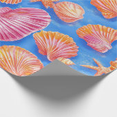Papier Cadeau Côtière rustique - Coquillages, Starfish, Reef (30 (Coin)