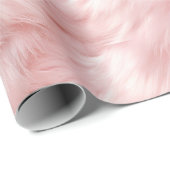 Papier Cadeau Coton Bonbons Blush Rose Faux Fur (Coin rond)