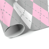 Papier Cadeau Coton Candy rose Charcoal Dk Grey What XL Jacquard (Coin rond)