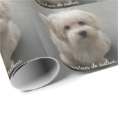 Papier Cadeau Coton de Tulear (Coin rond)