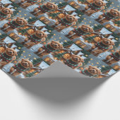 Papier Cadeau Coton De Tulear Dogs Christmas Snow Holiday (Coin)