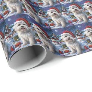 Papier Cadeau Coton De Tulear Winter Wonderland Christmas Joy