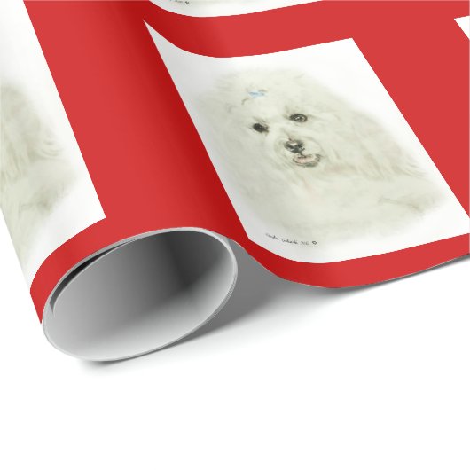 Papier Cadeau Coton DeTulear (Coin rond)