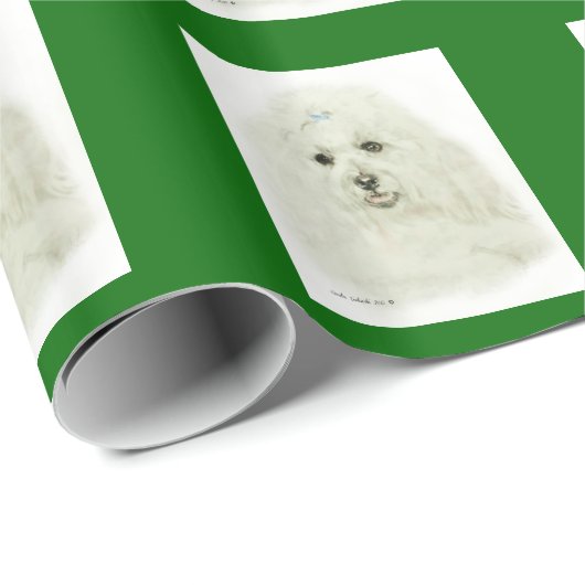 Papier Cadeau Coton DeTulear (Coin rond)