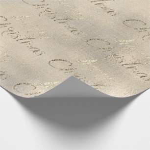 Papier Cadeau Cottage de toile de toile de jute d'or de sépia d