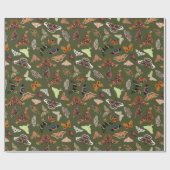 Papier Cadeau Cottagecore Moth Green (Plat)