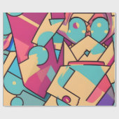 Papier Cadeau Cotton Candy Art Abstrait (Plat)