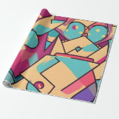 Papier Cadeau Cotton Candy Art Abstrait (Déroulé)