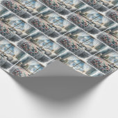 Papier Cadeau Couchage de chat sur couette de lit (Coin)