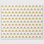 Papier Cadeau Couche rose jaune Joyeux gâteau d'anniversaire cha (Plat)