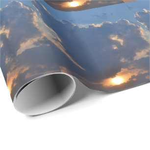 Papier Cadeau Coucher de soleil avec formation Teacup Cloud par