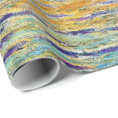 Papier Cadeau Coucher De Soleil Claude Monet À Venise Art Impres (Coin rond)