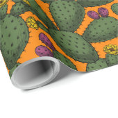 Papier Cadeau coucher de soleil du désert (Coin rond)