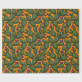 Papier Cadeau coucher de soleil du désert (Plat)