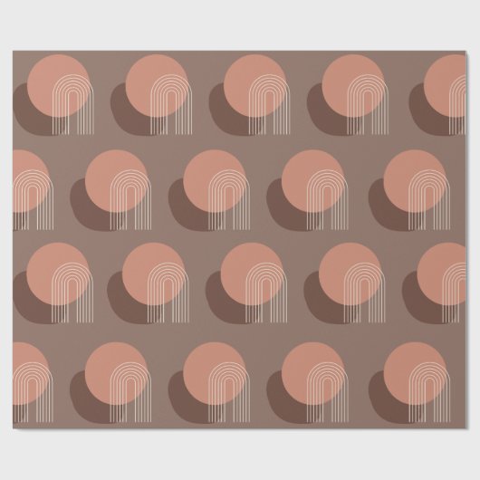 Papier Cadeau Coucher de soleil Retro Blush (Plat)