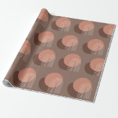 Papier Cadeau Coucher de soleil Retro Blush (Déroulé)