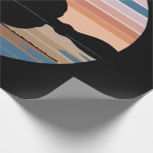 Papier Cadeau Coucher de soleil rétro de lapin (Coin)