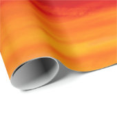 Papier Cadeau Coucher de soleil rouge (Coin rond)