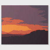 Papier Cadeau Coucher de soleil simplifié (Plat)