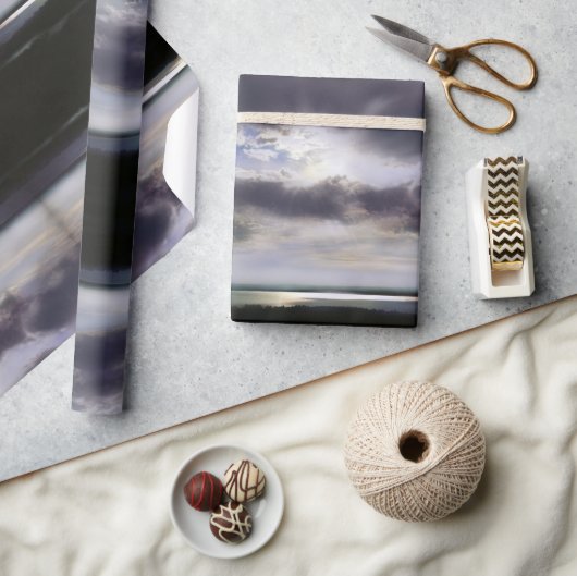 Papier Cadeau Coucher de soleil sur le lac (Artisanat)