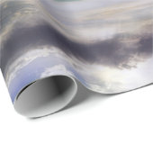 Papier Cadeau Coucher de soleil sur le lac (Coin rond)