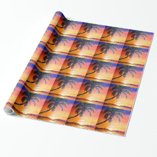 Papier Cadeau Coucher de soleil tropical