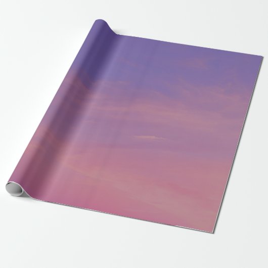 Papier Cadeau Coucher de soleil violet et rose (Déroulé)