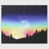 Papier Cadeau Coucher du soleil (Plat)