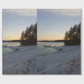 Papier Cadeau Coucher du soleil d'hiver (Plat)