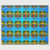 Papier Cadeau Coucher du soleil tropical (Plat)