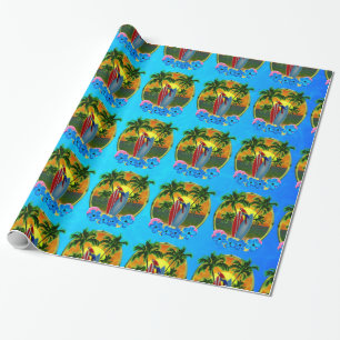 Papier Cadeau Coucher du soleil tropical
