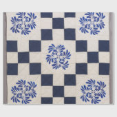 Papier Cadeau Couette bleue et blanche (Plat)