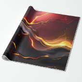 Papier Cadeau Coulée de lave volcanique (Déroulé)