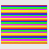 Papier Cadeau Couleur agréable rayé (Plat)