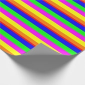 Papier Cadeau Couleur agréable rayé (Coin)