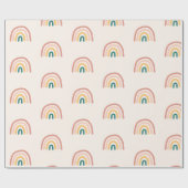 Papier Cadeau Couleur arc-en-ciel mignon (Plat)