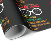 Papier Cadeau Couleur Aveugles de l'oeil de test (Coin rond)