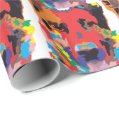 Papier Cadeau Couleur berger allemande (Coin rond)