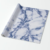 Papier Cadeau Couleur bleu foncé et gris marbre texture (Déroulé)