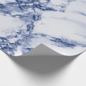Papier Cadeau Couleur bleu foncé et gris marbre texture (Coin)