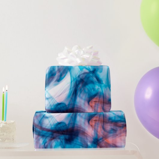 Papier Cadeau Couleur bleue du tabagisme (Cadeaux de fête)