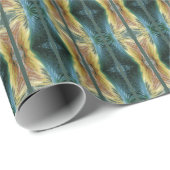 Papier Cadeau Couleur Brown jaune vert, couleur feuille couleur (Coin rond)