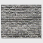 Papier Cadeau Couleur ciment gris de mur de brique (Plat)