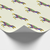 Papier Cadeau Couleur Couleur T Rex Psychedelic Dinosaur Art (Coin)