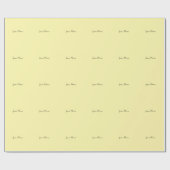 Papier Cadeau Couleur Crème Élégant Nom de Calligraphie Simple (Plat)