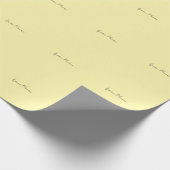 Papier Cadeau Couleur Crème Élégant Nom de Calligraphie Simple (Coin)