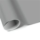Papier Cadeau Couleur de bloc gris argenté solide (Coin rond)