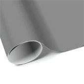 Papier Cadeau Couleur de bloc gris foncé solide (Coin rond)
